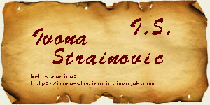 Ivona Strainović vizit kartica